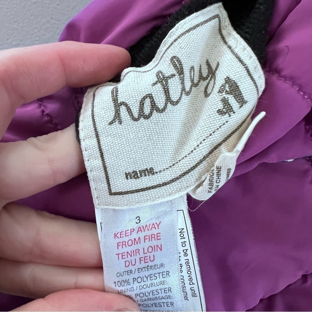 Hatley reversible galloping horse print puffer coat size 3 - Picture 7 of 9